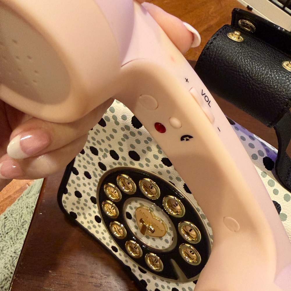 EUC Y2K Vintage Betsey Johnson Navy and Grey Polka Dot Phone Shoulder Bag - Picture 8 of 11